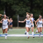 West Morris celebrates goal during the field hockey game between Chatham and West Morris at Haas Field in Chatham