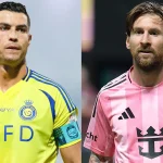 Cristiano Ronaldo with Lionel Messi