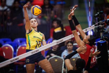 Gabi in attack at 2025 FIVB Volleyball Women’s World Championship
