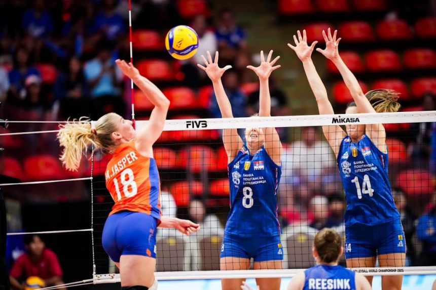 Netherlands vs Serbia at 2025 FIVB Volleyball Women’s World Championship in Thailand