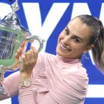10 Historic Achievements by Aryna Sabalenka After 2025 US Open Triumph 5 Aryna Sabalenka carrying 2025 US Open trophy