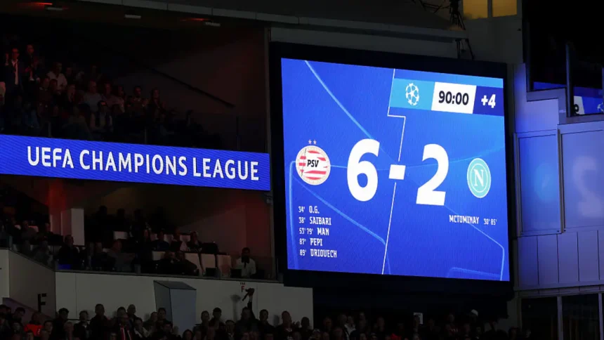 Disaster for Napoli! Historic Champions League Low for Italian Clubs 1 Napoli vs PSV